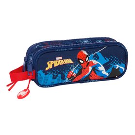 Trousse Fourre-Tout Double Spider-Man Neon Blue marine 21 x 8 x 6 cm