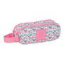 Trousse Fourre-Tout Double Moos Flores Multicouleur 21 x 8 x 6 cm