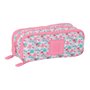 Trousse Fourre-Tout Triple Moos Flores Multicouleur 21 x 8 x 8 cm