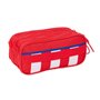 Trousse Fourre-Tout Triple Atlético Madrid Rouge 21,5 x 10 x 8 cm