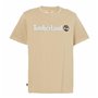 T-shirt à manches courtes homme Timberland Kennebec River Linear Logo Marron Clair