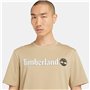 T-shirt à manches courtes homme Timberland Kennebec River Linear Logo Marron Clair