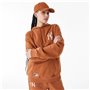 Sweat à capuche femme New Era League Essential New York Marron