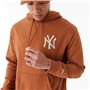 Sweat à capuche femme New Era League Essential New York Marron