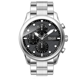 Montre Homme Stroili 1683278 Noir Argenté