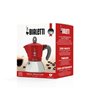 Cafetière Italienne Bialetti Moka Induction Noir Rouge Métal Acier inoxydable Aluminium 300 ml 6 Tasses