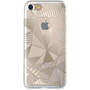 Coque semi-rigide transparente triangles dorés pour iPhone SE (2020)/8/7