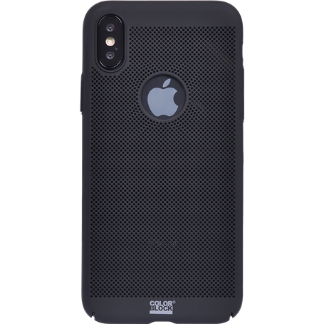 Coque micro-perforée Métal Noire pour Apple iPhone X/XS Colorblock