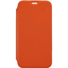 Folio en Cuir Orange avec dos transparent pour Apple iPhone 11 Pro Beetlecase