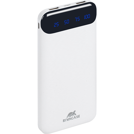 Powerbank USB A/USB C 10000mAh Blanc Rivacase