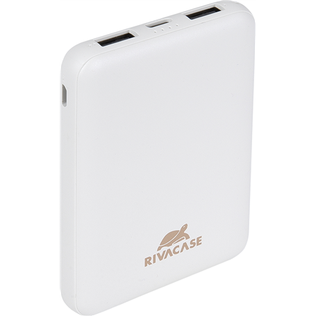 Powerbank USB A/USB C/ Micro USB 5000mAh Blanc Rivacase