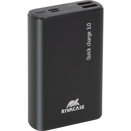 Powerbank USB A/USB C/ Micro USB 10000mAh Power Delivery Noire Rivacase