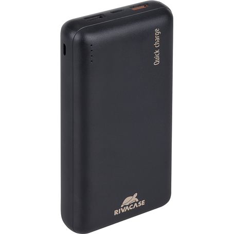 Powerbank USB A/USB C/ Micro USB 20000mAh Noire Rivacase