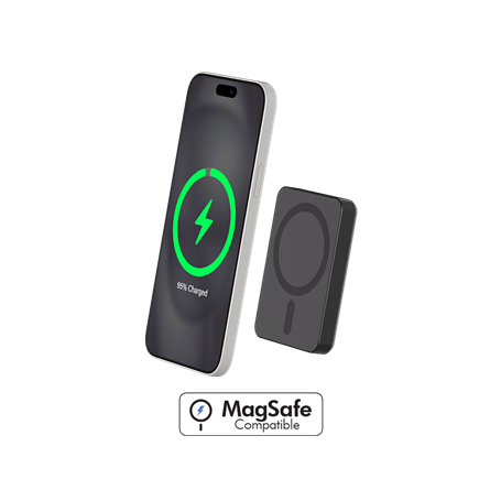 Powerbank 5000mAh Compatible MagSafe Induction 15W Noir - Garanti à vie Force Power