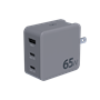 Adaptateur de voyage 65W Power Delivery GaN International Gris Force Power