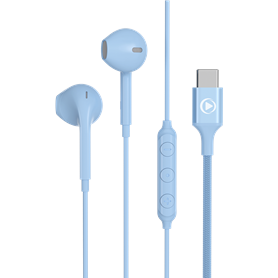 Ecouteurs USB C Bouton Conception renforcée Télécommande et Micro Bleu - Garanti à vie Force Play