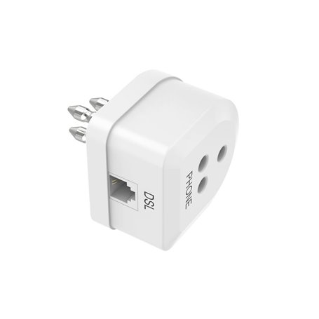 Hama 7201162 changeur de genre de câble Tthree-pole plug 6p4c Blanc