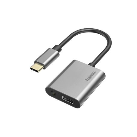 Hama 00200304 changeur de genre de câble USB Type-C 3.5 mm/USB Type-C Gris