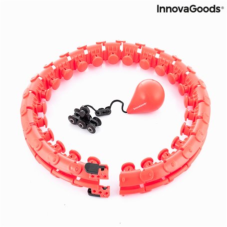 Anneau de Fitness Intelligent Réglable avec Poids Fittehoop InnovaGoods FITTEHOOP Rouge Multicouleur (Reconditionné A)