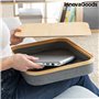 Bureau Portatif avec Plateau de Rangement Larage InnovaGoods Gris (Reconditionné B)