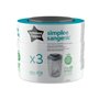 TOMMEE TIPPEE Lot de 3 Recharges de Poubelle a Couches pour Simplee Sangenic