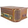 INOVALLEY RETRO29E-N Chaîne Hifi vinyle style rétro - Bluetooth 5.0 - 2x20W - Lecteur CD / K7 audio - Radio FM - Port US