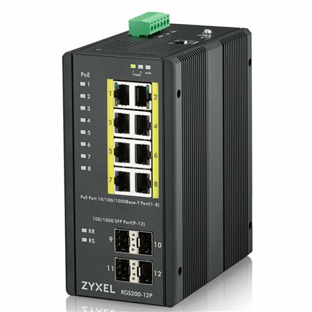 Zyxel RGS200-12P Géré L2 Gigabit Ethernet (10/100/1000) Connexion Ethernet