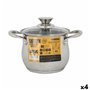 Casserole avec couvercle en verre Quttin New Neron Acier 17