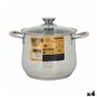 Casserole avec couvercle en verre Quttin New Neron Acier 21