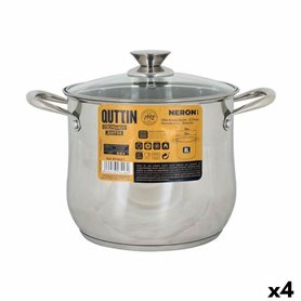 Casserole avec couvercle en verre Quttin New Neron Acier 23