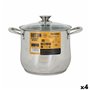 Casserole avec couvercle en verre Quttin New Neron Acier 23