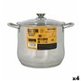 Casserole avec couvercle en verre Quttin New Neron Acier 27