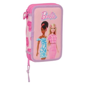 Plumier double Barbie Love Rose 12.5 x 19.5 x 4 cm 28 Pièces