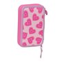 Plumier double Barbie Love Rose 12.5 x 19.5 x 4 cm 28 Pièces