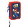 Plumier double Super Mario World Blue marine 12.5 x 19.5 x 4 cm 28 Pièces