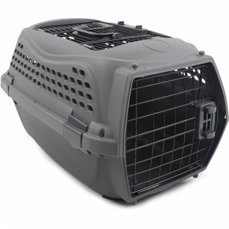 Cage de Transport MPETS ECO GIRO M Chat Gris foncé Plastique