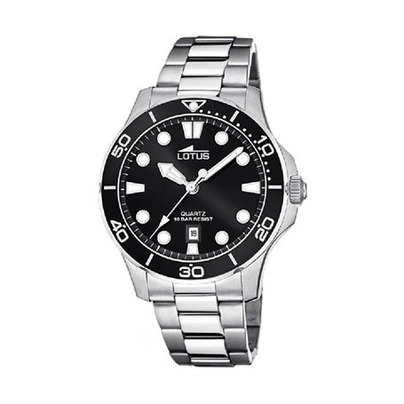 Montre Homme Lotus Noir Argenté