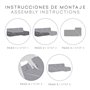 Housse pour chaise longue accoudoir long gauche Eysa ULISES Gris 170 x 110 x 310 cm