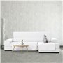 Housse pour chaise longue accoudoir court droit Eysa SILVER Blanc 100 x 110 x 240 cm