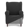 Housse de fauteuil à oreilles Eysa THOR Gris foncé 80 x 110 x 90 cm