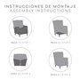 Housse de fauteuil à oreilles Eysa THOR Gris foncé 80 x 110 x 90 cm