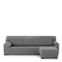 Housse pour chaise longue accoudoir court droit Eysa THOR Gris foncé 110 x 110 x 310 cm