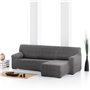 Housse pour chaise longue accoudoir court droit Eysa ROC Gris foncé 120 x 120 x 360 cm