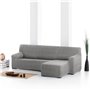 Housse pour chaise longue accoudoir court droit Eysa ROC Gris clair 120 x 120 x 360 cm