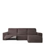 Housse pour chaise longue accoudoir court droit Eysa ROC Marron 120 x 120 x 360 cm