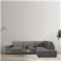 Housse pour chaise longue accoudoir long droit Eysa ROC Gris foncé 110 x 120 x 500 cm