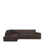 Housse pour chaise longue accoudoir long gauche Eysa ROC Marron 110 x 120 x 500 cm