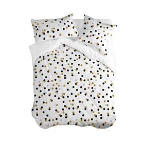 Housse de Couette HappyFriday Blanc Golden dots Multicouleur 240 x 220 cm