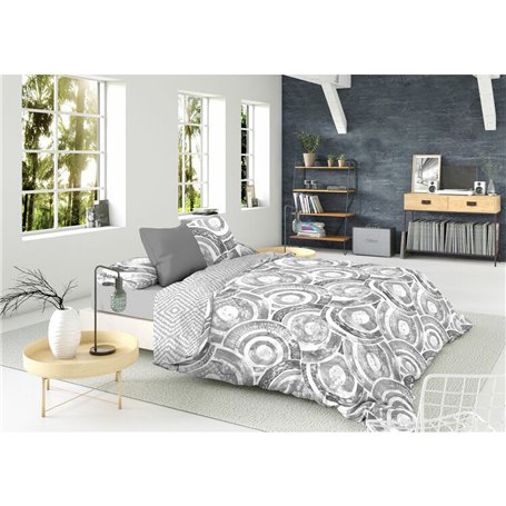 Housse de Couette Pierre Cardin PENELOPE Gris 144 Fils 150 x 230 cm