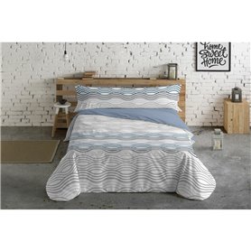 Parure de couette Hosteline Mojacar Bleu Lit 1 persone 3 Pièces